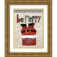 thumbnail image 1 of Larson, Lisa 12x14 Gold Ornate Wood Framed with Double Matting Museum Art Print Titled - Be Merry, 1 of 4