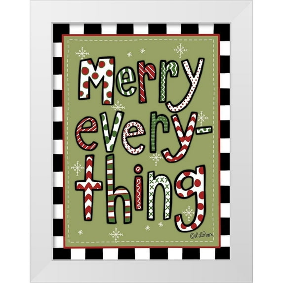 Larson, Lisa 12x14 White Modern Wood Framed Museum Art Print Titled - Merry Everything