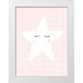 thumbnail image 1 of Larson, Lisa 12x14 White Modern Wood Framed Museum Art Print Titled - Star on Pink, 1 of 4
