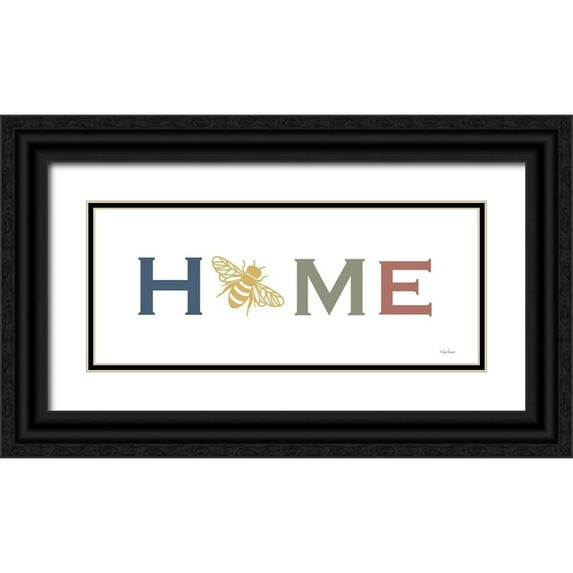 Larson, Lisa 14x8 Black Ornate Wood Framed with Double Matting Museum Art Print Titled - Home Bee
