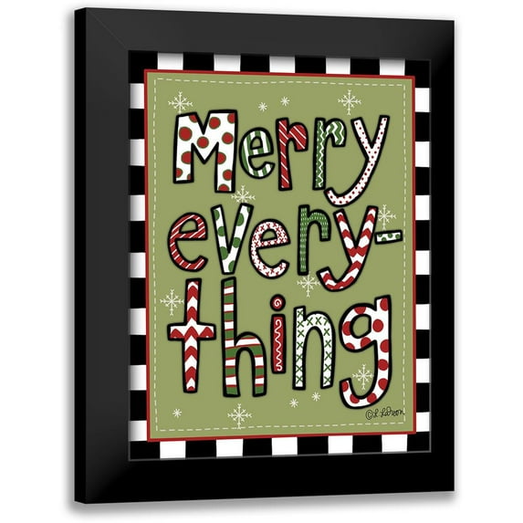 Larson, Lisa 15x18 Black Modern Framed Museum Art Print Titled - Merry Everything