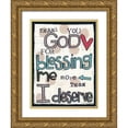 thumbnail image 1 of Larson, Lisa 15x18 Gold Ornate Wood Framed with Double Matting Museum Art Print Titled - Thank You God, 1 of 4