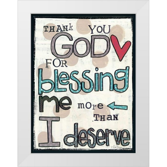 Larson, Lisa 15x18 White Modern Wood Framed Museum Art Print Titled - Thank You God