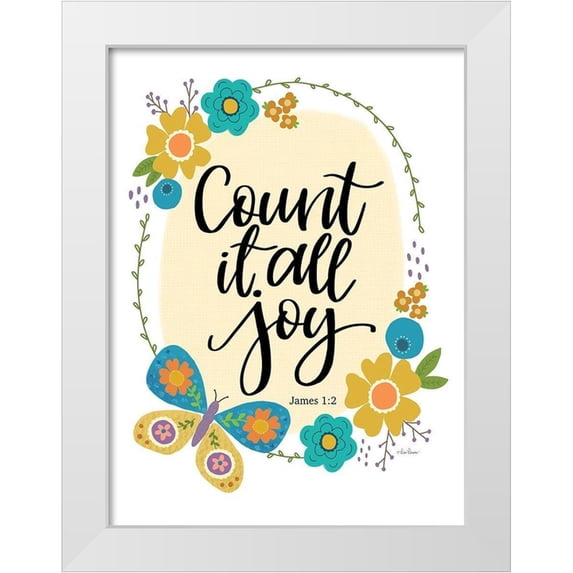 Larson, Lisa 25x32 White Modern Wood Framed Museum Art Print Titled - Count It All Joy