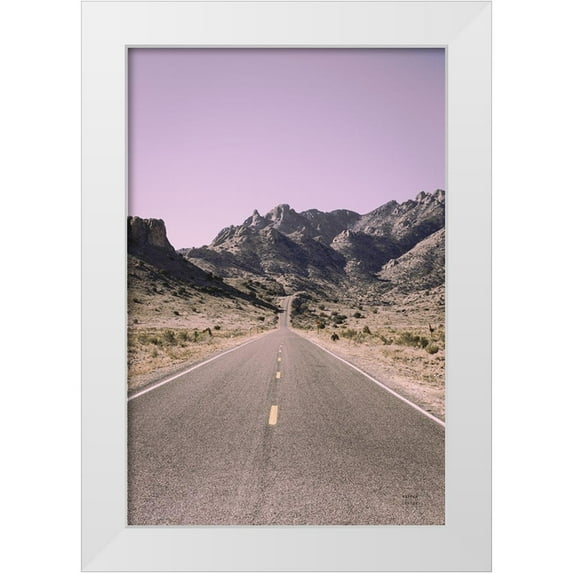 Larson, Nathan 13x18 White Modern Wood Framed Museum Art Print Titled - Road to Old West Purple