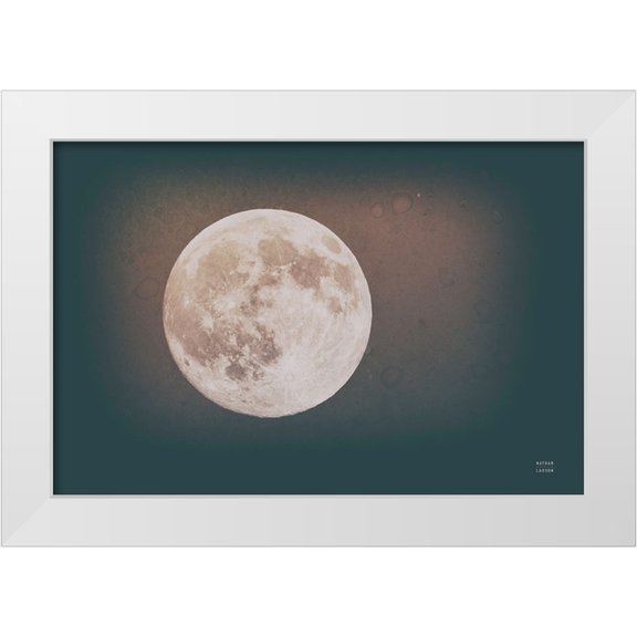 Larson, Nathan 14x11 White Modern Wood Framed Museum Art Print Titled - Spring Moon Tones