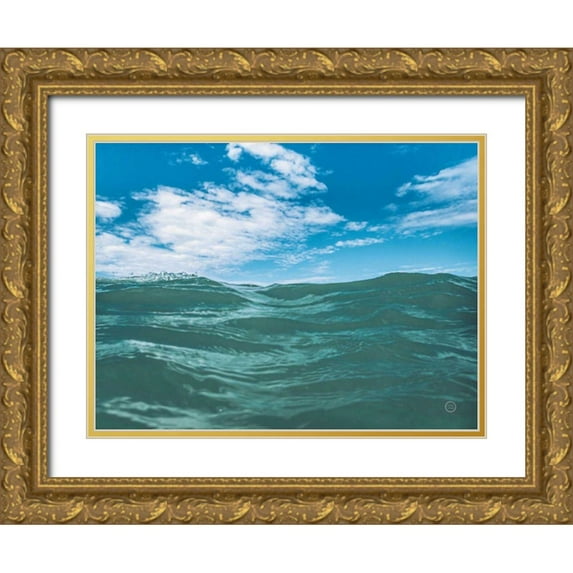 Larson, Nathan 18x15 Gold Ornate Wood Framed with Double Matting Museum Art Print Titled - Dominican Oceans II