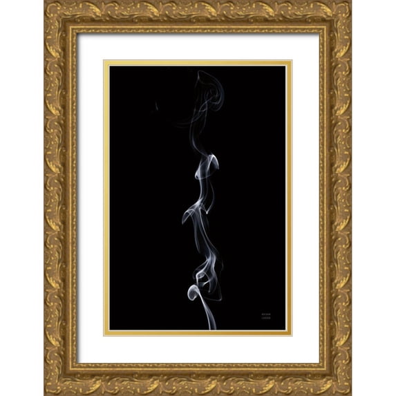Larson, Nathan 23x32 Gold Ornate Wood Framed with Double Matting Museum Art Print Titled - Smoke III
