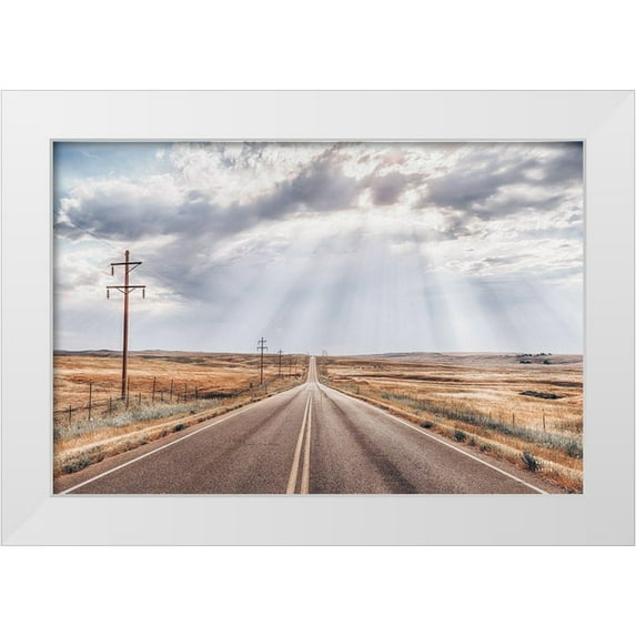 Larson, Nathan 24x17 White Modern Wood Framed Museum Art Print Titled - Montana Skies