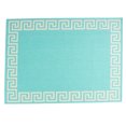 thumbnail image 1 of Larson Outdoor Area Rug, Teal, Ivory, 1 of 8
