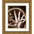 thumbnail image 1 of Larson, Scott 12x14 Gold Ornate Wood Framed with Double Matting Museum Art Print Titled - Wagon Wheel III, 1 of 4