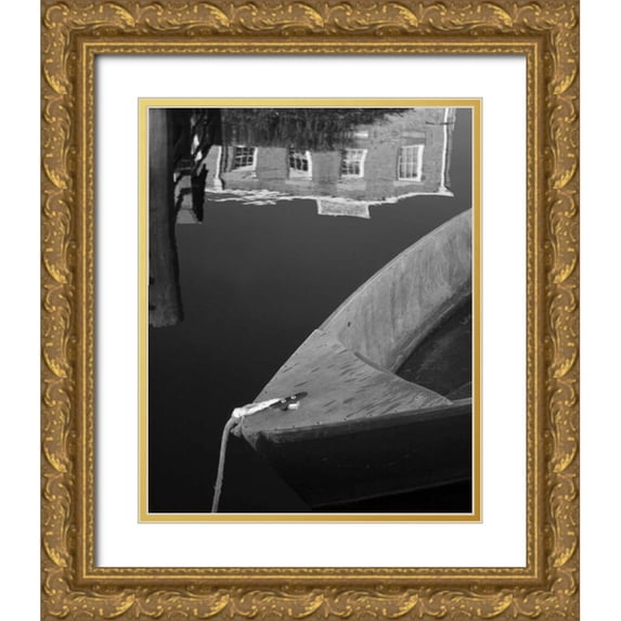 Larson, Scott 20x24 Gold Ornate Wood Framed with Double Matting Museum Art Print Titled - Boat Bow I