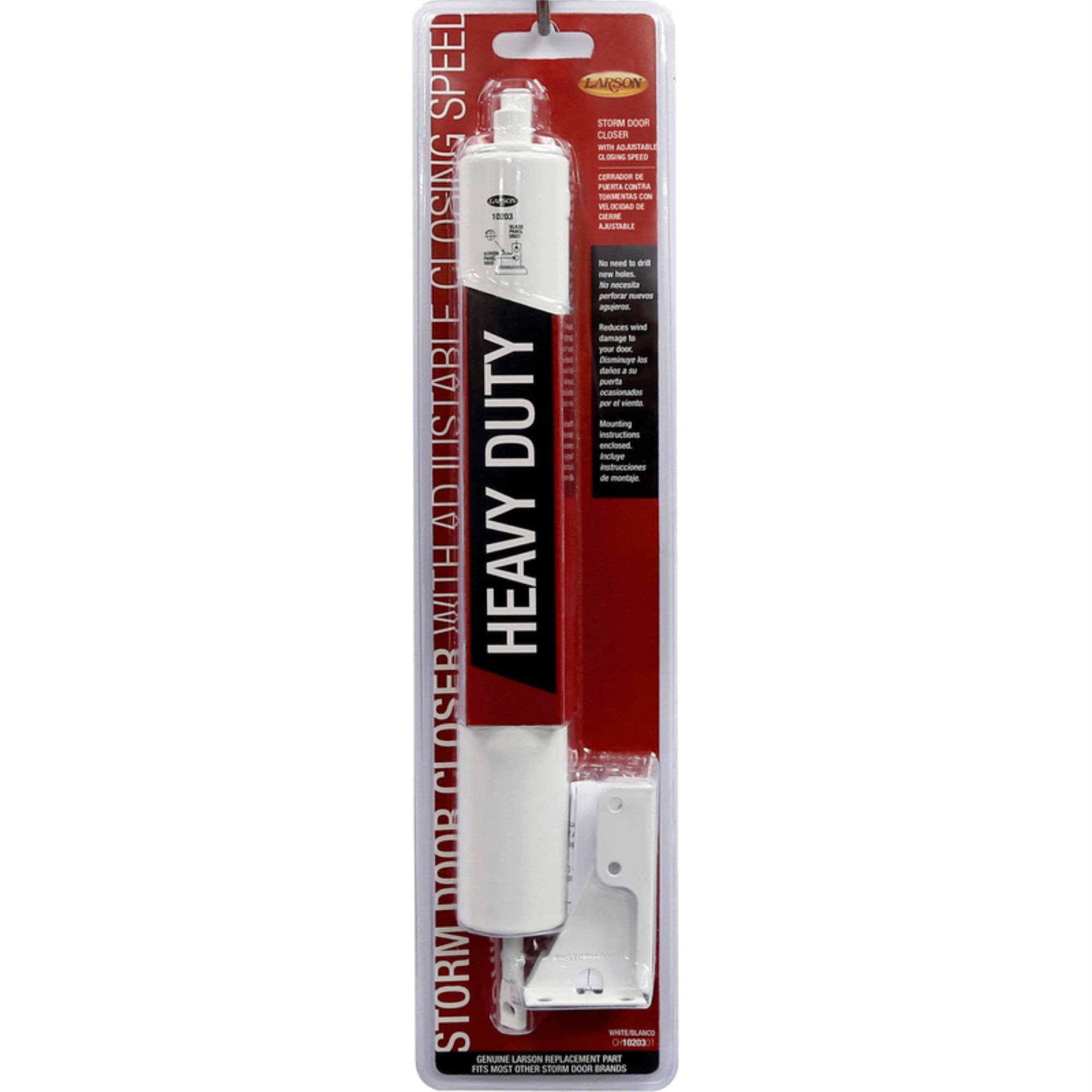 Larson White Aluminum Single Heavy Duty Closer Kit - Walmart.com