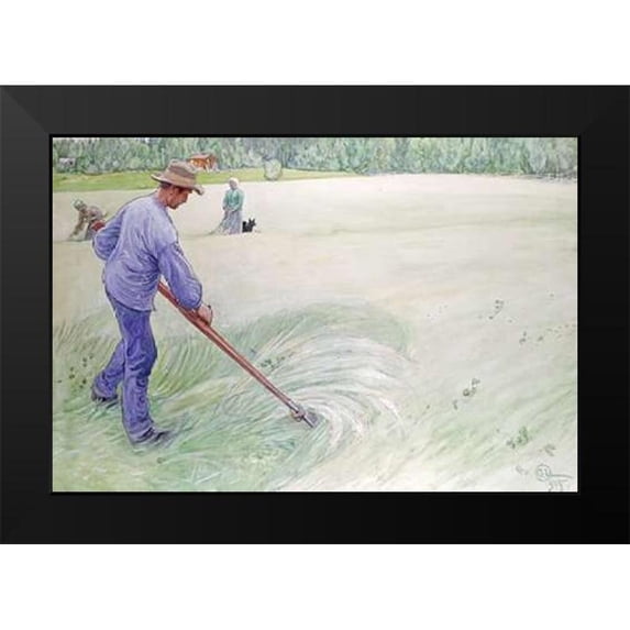 Larsson, Carl 24x18 Black Modern Framed Museum Art Print Titled - Harvesters