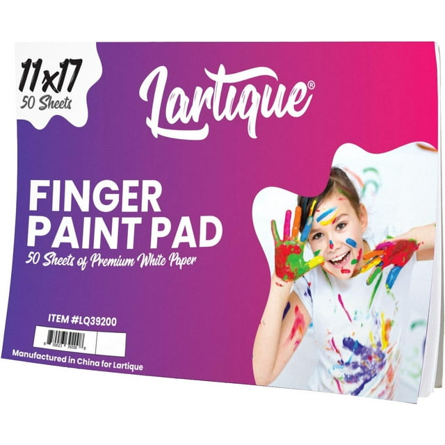 Lartique finger paint paper pad, 11x17 Finger paint pads for kids, 50 ...