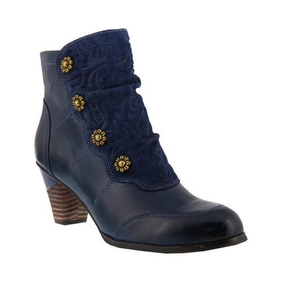 L`Artiste Belgard Women's Bootie with Vintage Embossed Leather Detail