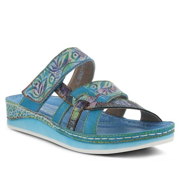 Spring Step L’Artiste Women’s Caiman Hand Painted Leather Slide Sandal