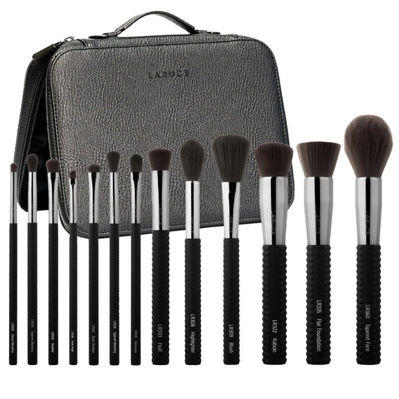 Laruce Beauty Ann 13 Piece Makeup Brush Set with Case and Dust Cover