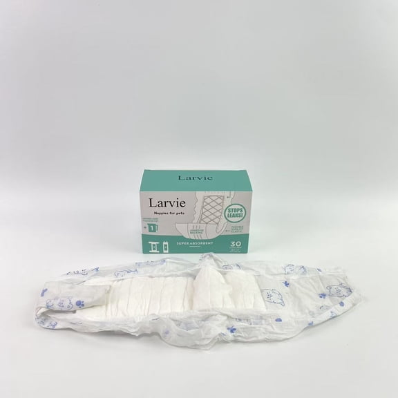 Larvie Nappies for pets,Nappies for pets,Dog Diaper Liners Super Soft and Absorbent Dog Diaper Booster Pads