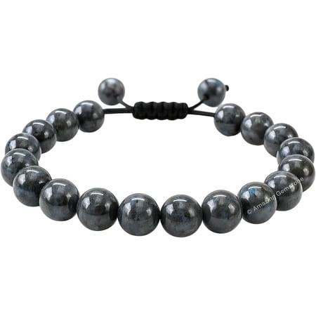 Larvikite Crystal Bracelet - 8mm Beaded Bracelet and Healing Stones