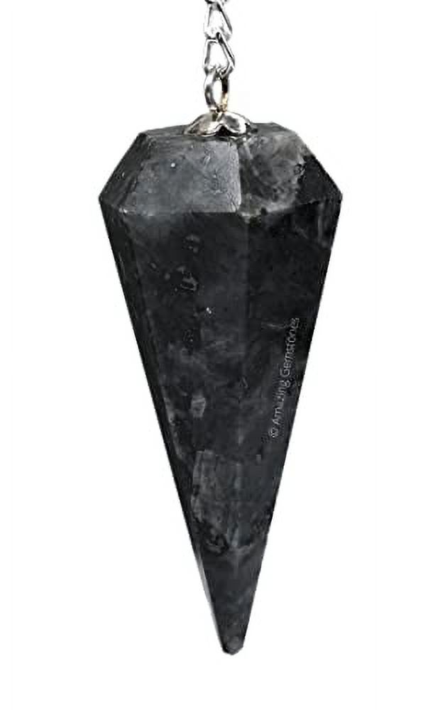 Larvikite Crystal Pendulum for Divination Dowsing Pendulum with Chain