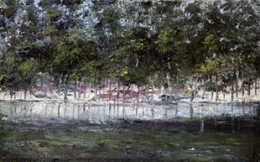 Las Fuentes De Tialpan Canvas Art - Joaquin Clausell (24 x 36)