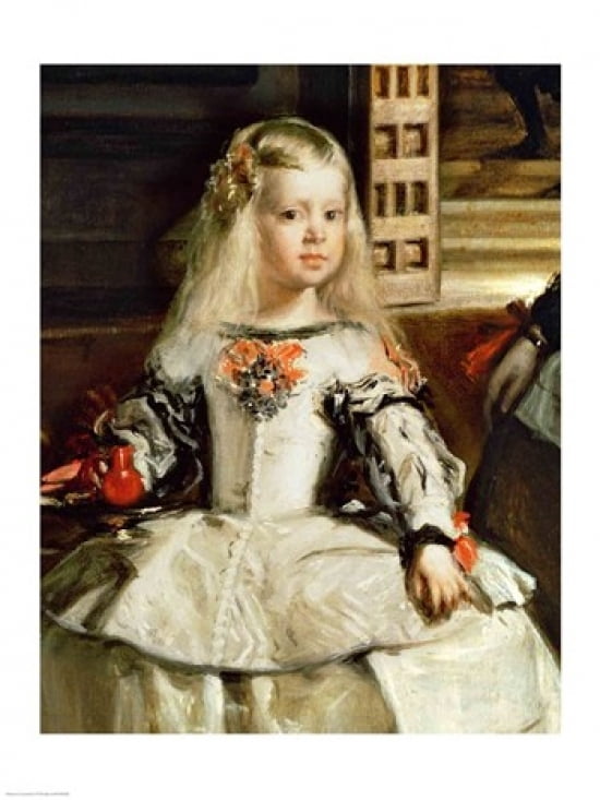 Las Meninas or The Family of Philip IV c1656 Detail Canvas Art - Diego Velazquez (24 x 36)