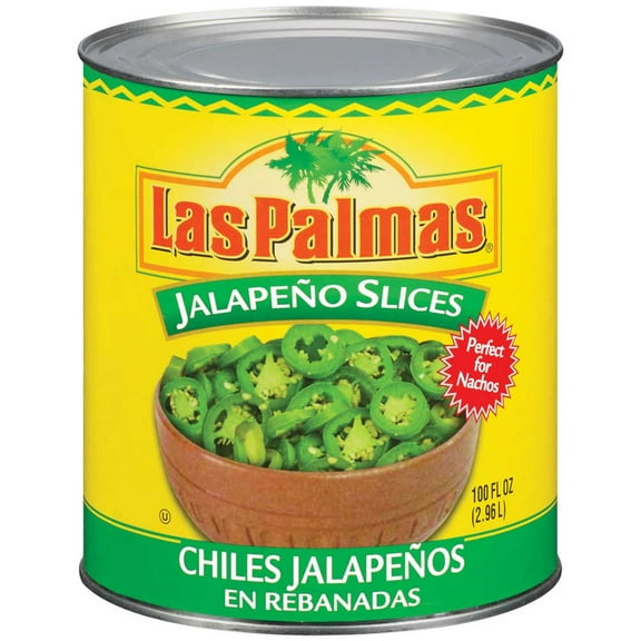 Las Palmas Sliced Jalapeno Pepper, Number 10 Can -- 6 per Case.