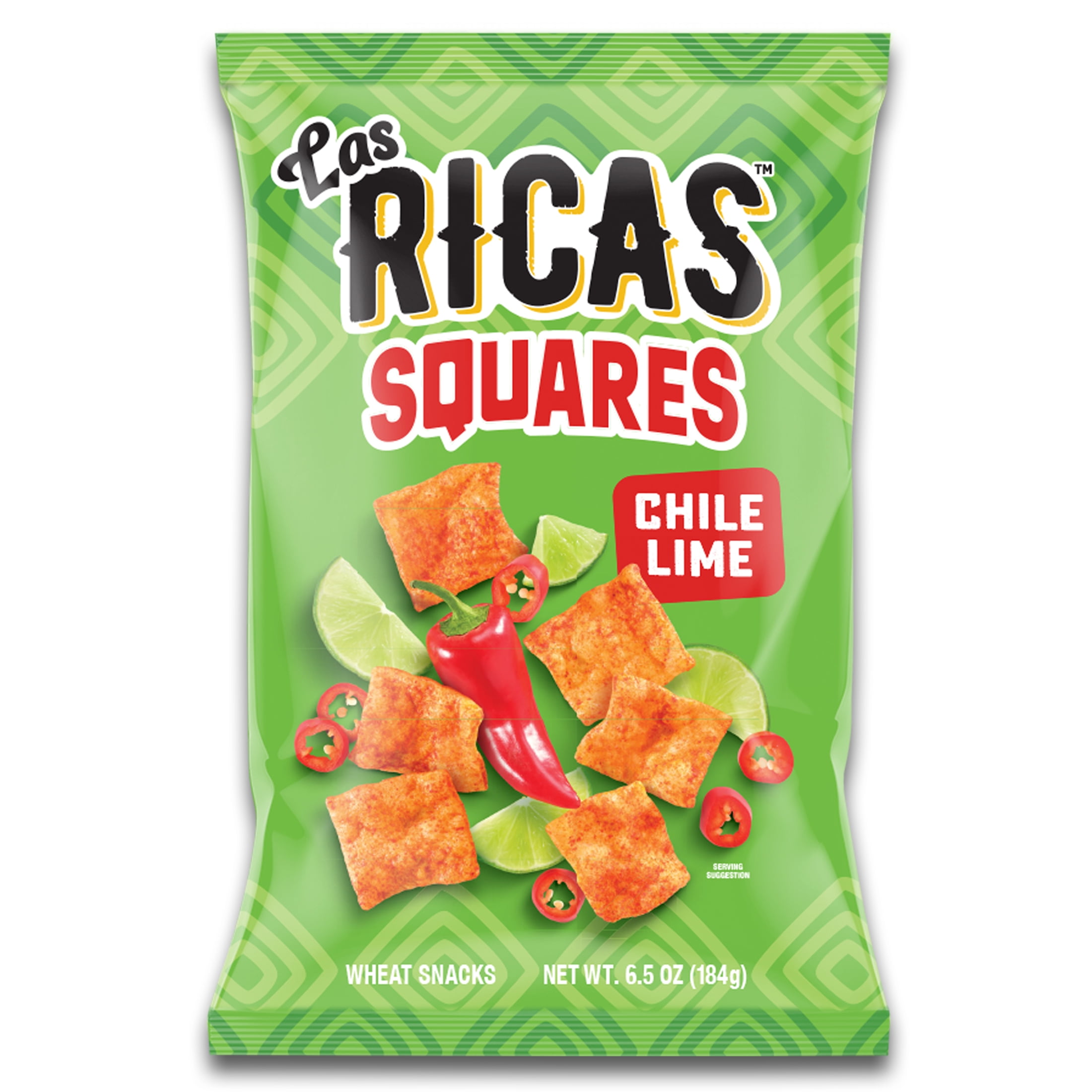 Las Ricas Chile and Lime Squares, 6.5oz Bag