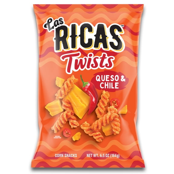 Las Ricas Queso & Chile Twists, 6.5oz Bag