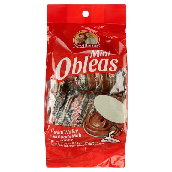 Las Sevillanas Mini Wafer with Goat Milk Candy (Cajeta), 7.05 oz / 20 Pieces