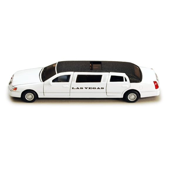 Las Vegas 1999 Lincoln Town Car Stretch Limousine, White, 7001WLV, 1/38 Scale Diecast Model Car