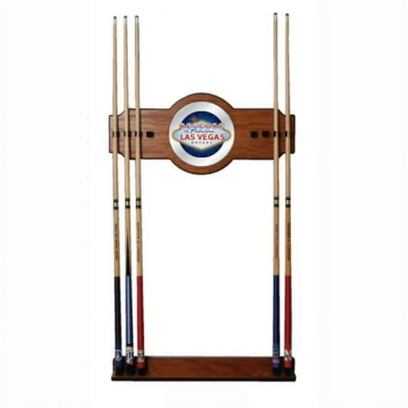 Las Vegas 2 piece Wood and Mirror Wall Cue Rack