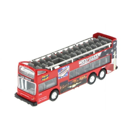Las Vegas 6" Double Decker Sightseeing Bus Open Top, Red - 2168DLV - Collectible Model Toy Car (Brand New, but NOT IN BOX)