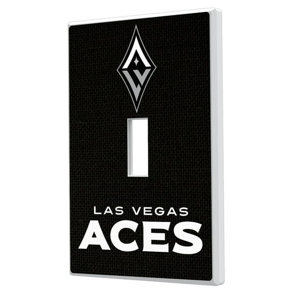 Las Vegas Aces Solid Design Single Toggle Light Switch Plate