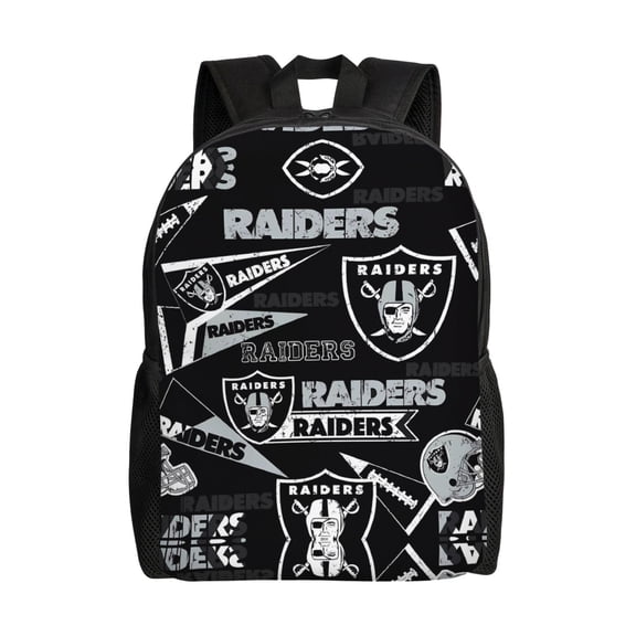 Las_Vegas Backpack Lightweight Bookbag Durable Casual Travel Daypack Waterproof Laptop Bag With Side Pockets Ball Team Logo Print Gifts For Sports Game Fans