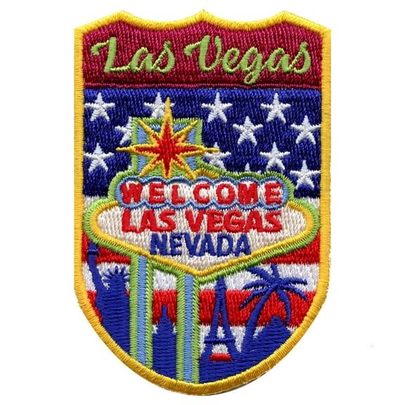 Las Vegas City Tourist Patch World Travel Badge Embroidered Iron On