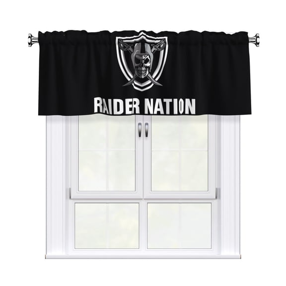 Las_Vegas Custom Valance Blackout Curtains 54x18 Inches, Easy To Install, Rod Design Suitable For Decorative Curtains In Kitchen, Bedroom, Living Room, Home Decor Gift For Football Fans
