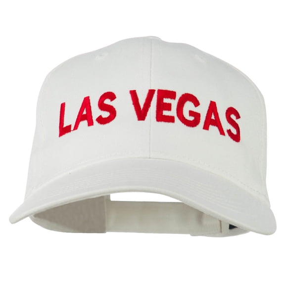 Las Vegas Embroidered Low Profile Cap - White OSFM