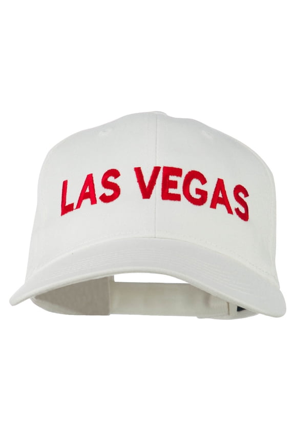 Las Vegas Embroidered Low Profile Cap - White OSFM