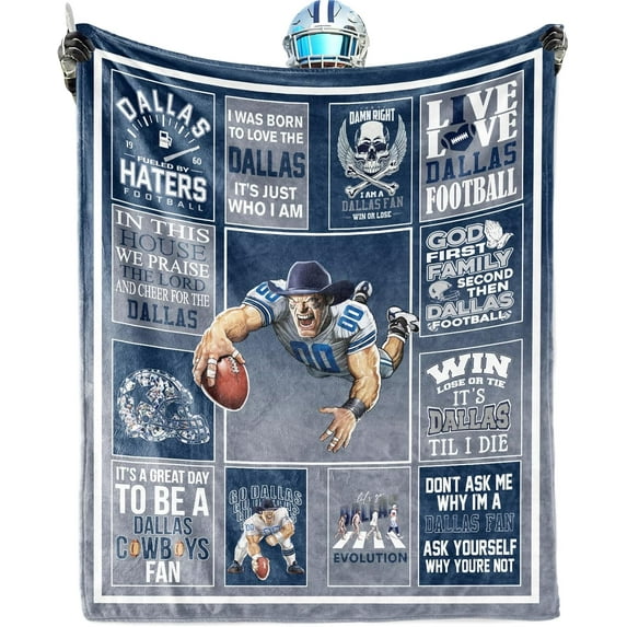 Las Vegas Football Blanket Super Soft Flannel Throw Blanket Football Style Travel Blanket for Men Women Boys Kids Gifts Sofa Bed, Football Style Decor Gift 50" X 60"inch.