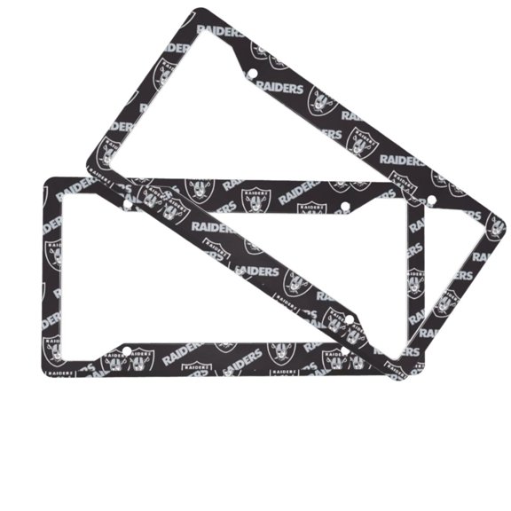 Las_Vegas Four-Hole License Plate Frame (One Pair) Football Team Theme Car Decorative Frame, Easy To Install, Including Installation Accessories, Fan License Plate Decorative Frame