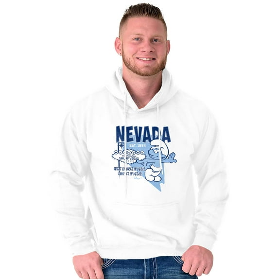 Las Vegas Happens Here Stays Smurfs Hoodie Sweatshirt Women Men Brisco Brands M