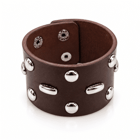 Las Vegas Hunter Brown Leather Studded Wrist Cuff Halloween Costume Accessory