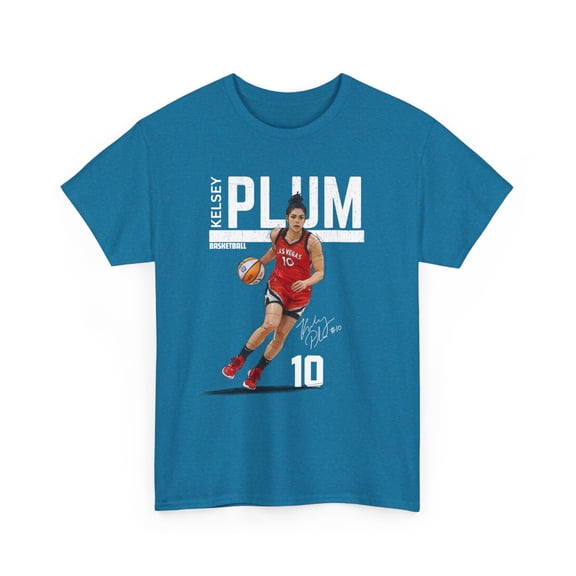Las Vegas Kelsey Plum #10 Throw Shirt Cartoon Basketball Unisex Cotton Tee