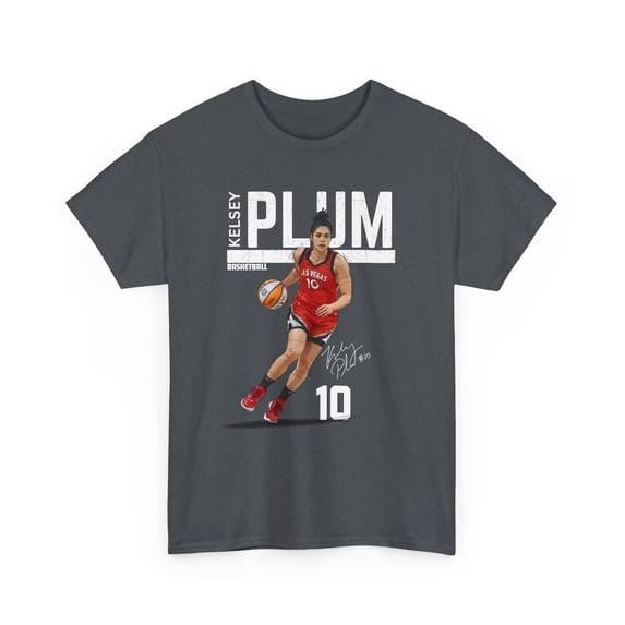 Las Vegas Kelsey Plum #10 Throw Shirt Cartoon Basketball Unisex Cotton Tee