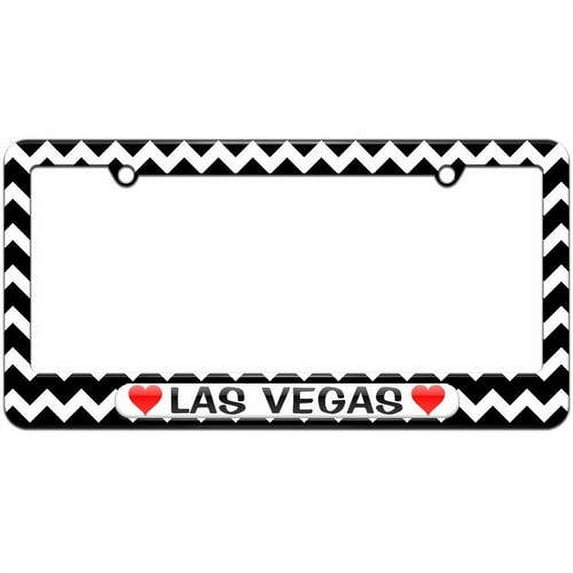 Las Vegas Love with Hearts License Plate Tag Frame, Multiple Colors