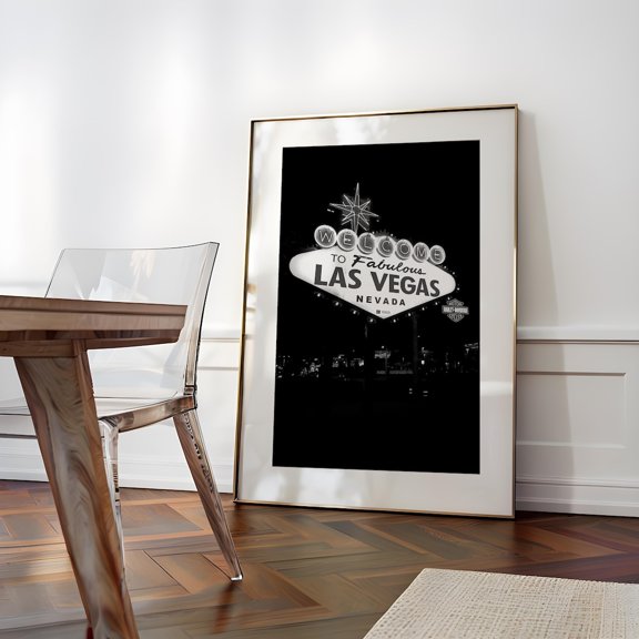 Las Vegas Neon Wall Art Vintage Travel Decor Living Room Bedroom Office