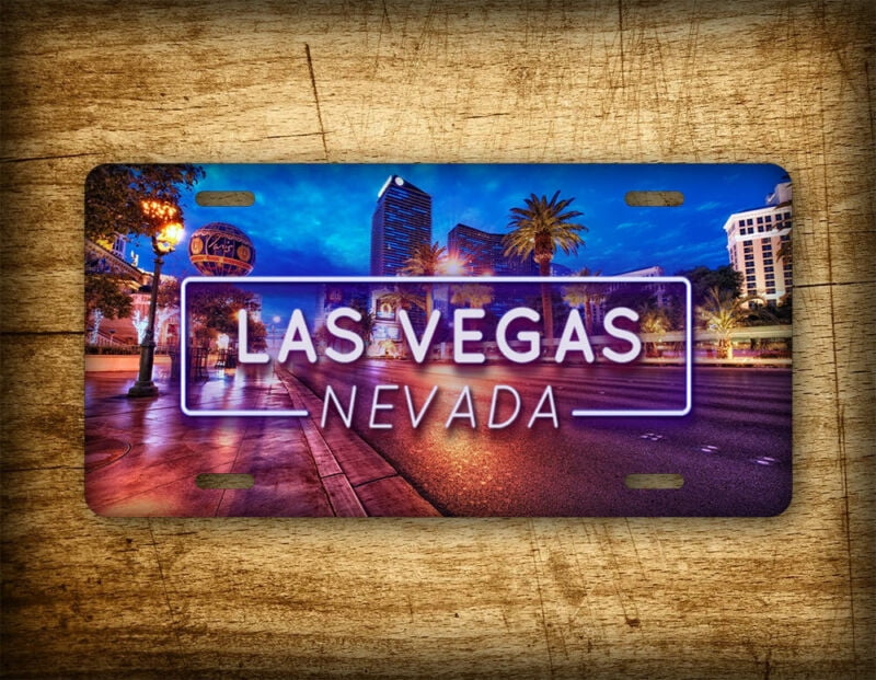 Las Vegas Nevada License Plate High Roller Vegas NV City Auto Tag