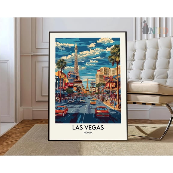 Las Vegas Nevada Skyline Poster, Unframed Paper Poster 11x14in